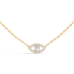 Gold Halo Round Lab Grown Diamond Zyrah Pendant