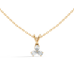 Gold Micro Prong Pear Lab Grown Diamond Elvya Pendant