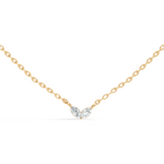 Gold Minimal Marquise Lab Grown Diamond Nyora Pendant