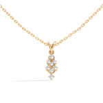 Gold Channel Round Lab Grown Diamond Kiyra Pendant
