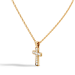 Gold Channel Setting Round Lab Grown Diamond Zynel Pendant
