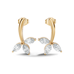 Gold Cluster Petal Marquise Lab Grown Diamond Rexia Earring