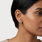 Gold Swirl Petal Pear Lab Grown Diamond Gorix Earring