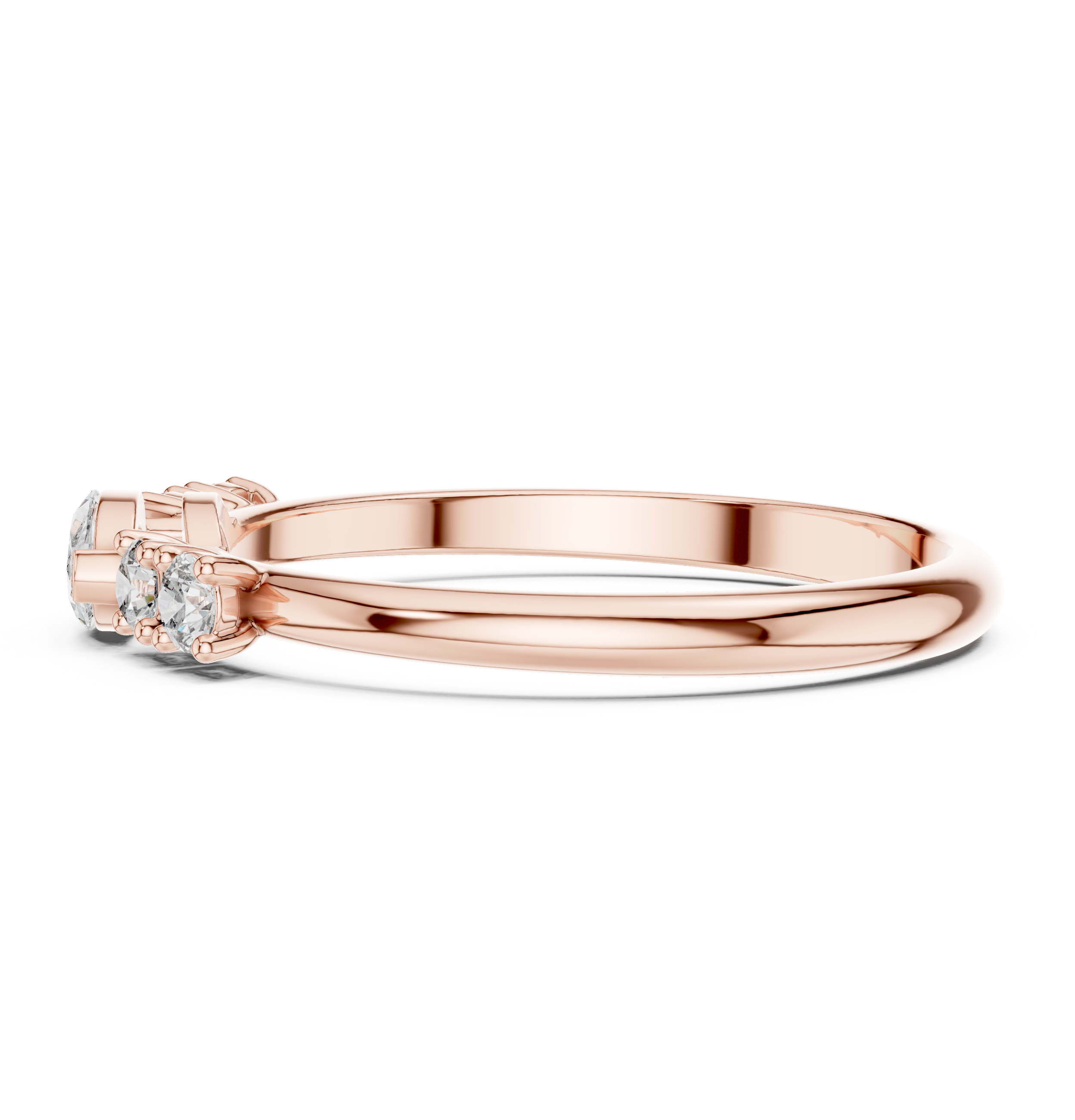 Gold Classic Oval Band Lab Grown Diamond Serix Ring
