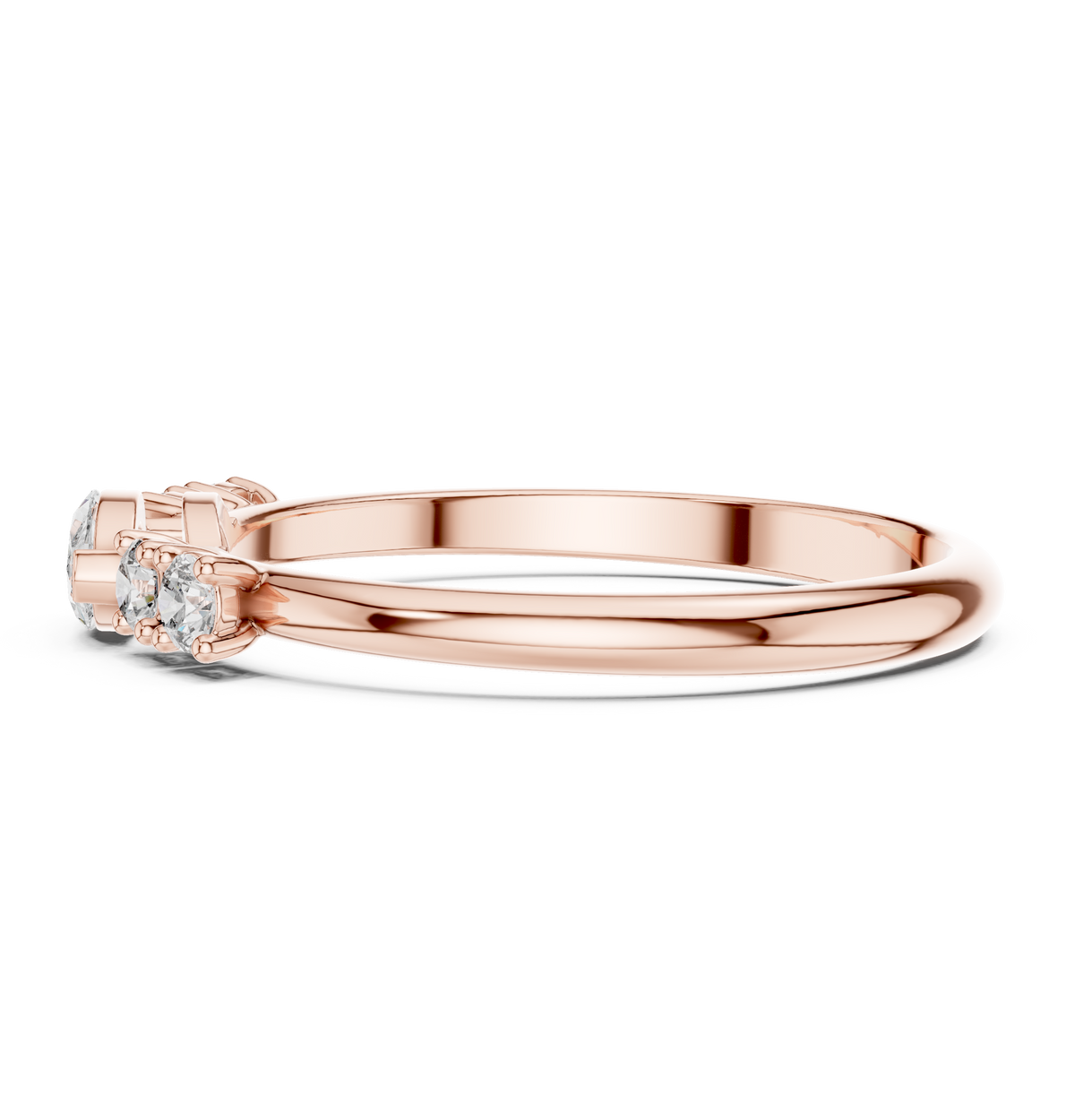 Gold Classic Oval Band Lab Grown Diamond Serix Ring