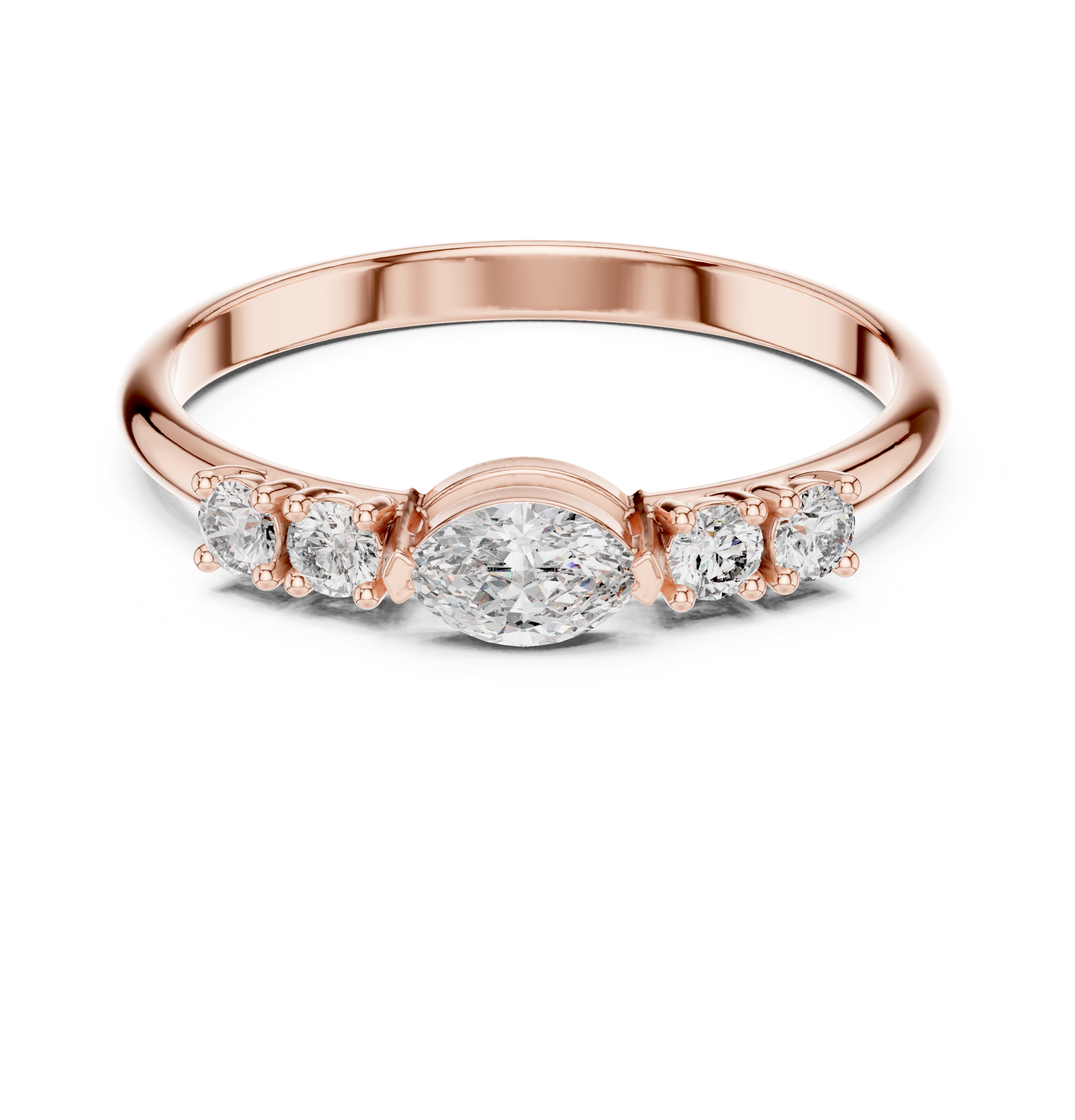 Gold Classic Oval Band Lab Grown Diamond Serix Ring