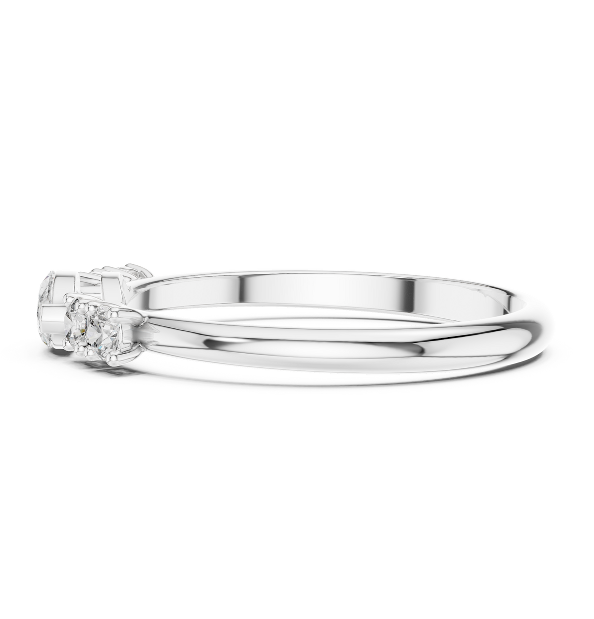 Gold Classic Oval Band Lab Grown Diamond Serix Ring