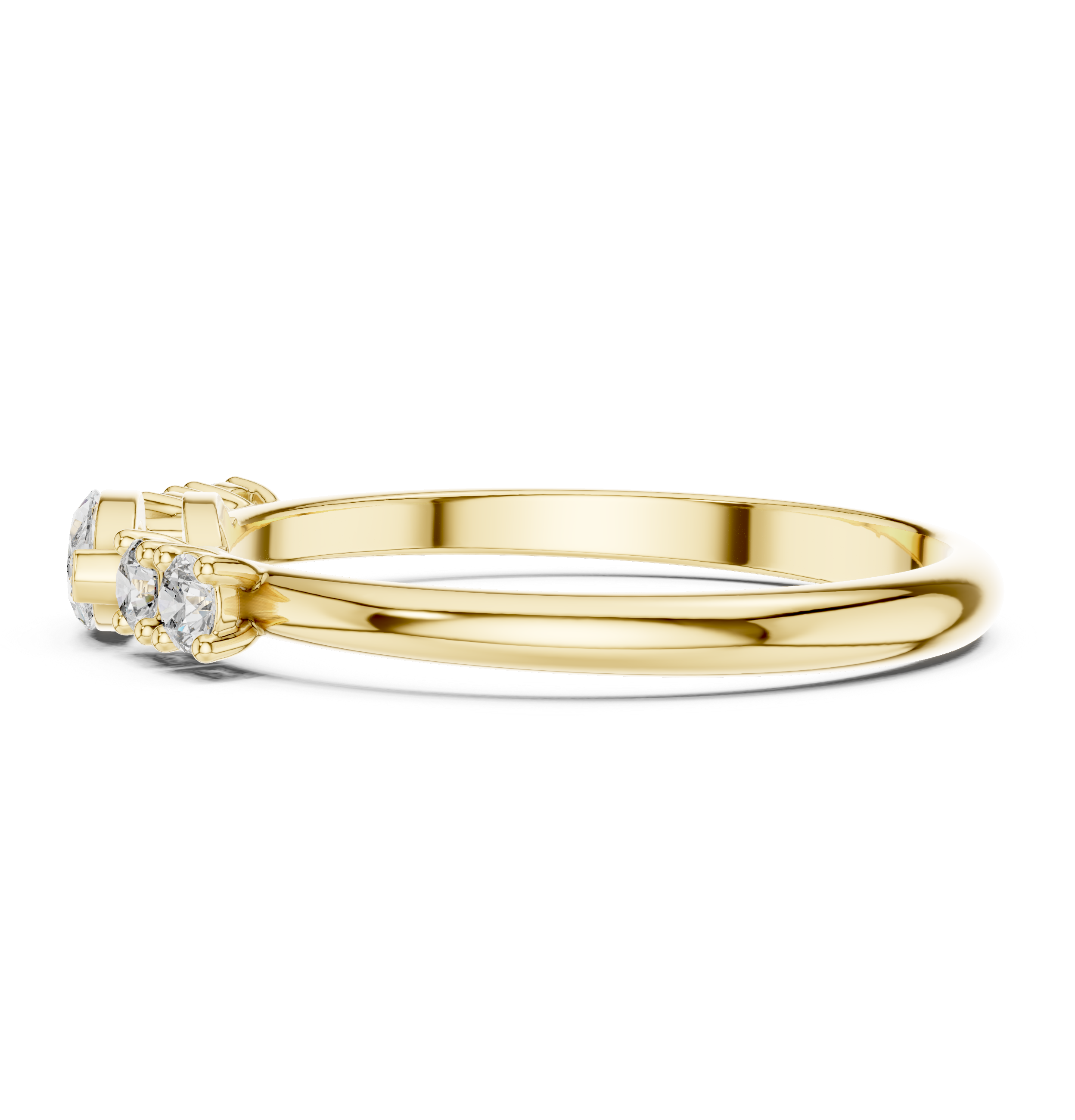 Gold Classic Oval Band Lab Grown Diamond Serix Ring