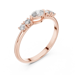 Gold Classic Oval Band Lab Grown Diamond Serix Ring