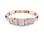 Gold Halo Setting Round Lab Grown Diamond Olyra Ring