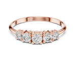 Gold Halo Setting Round Lab Grown Diamond Olyra Ring