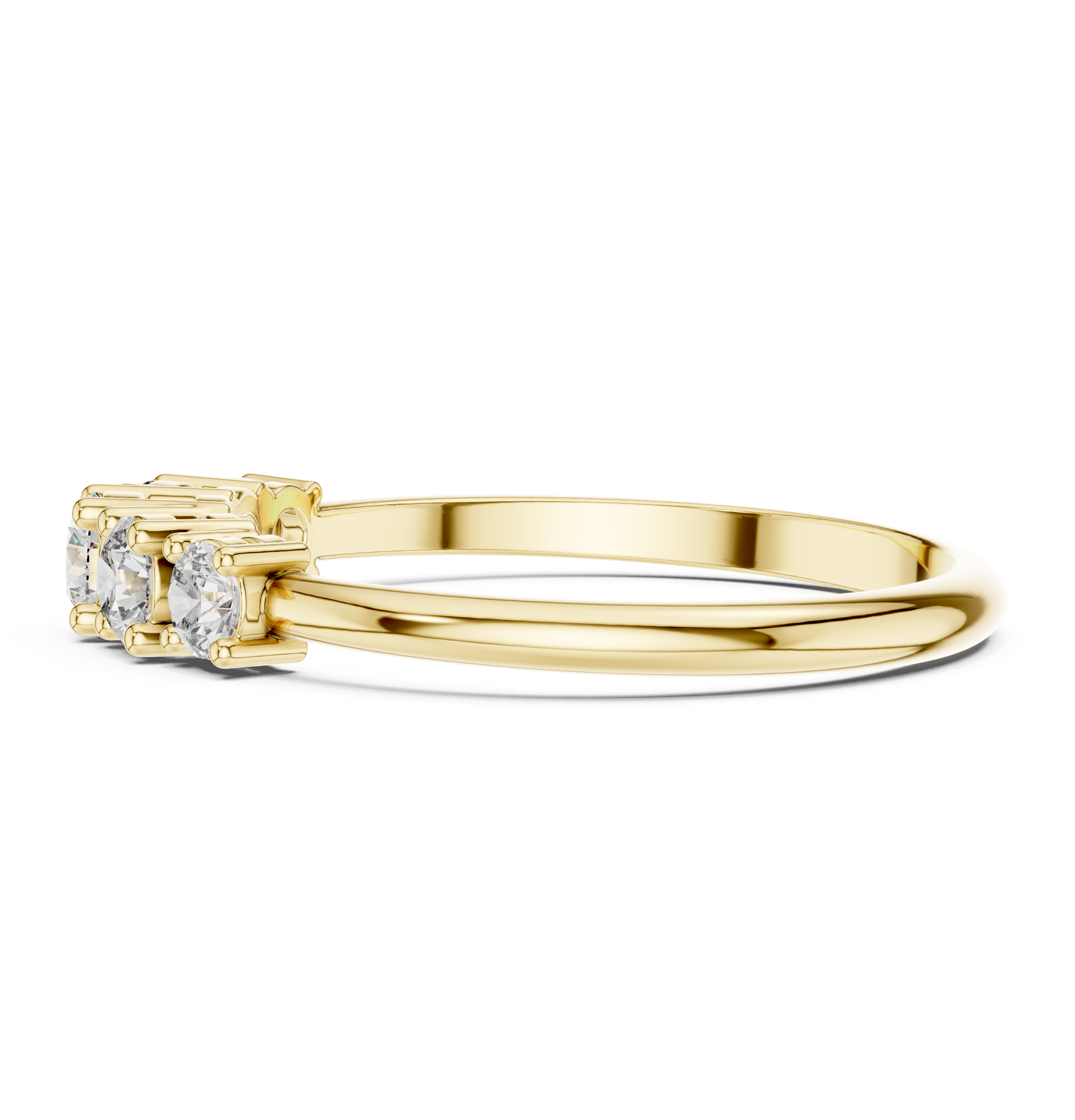 Gold Halo Setting Round Lab Grown Diamond Olyra Ring