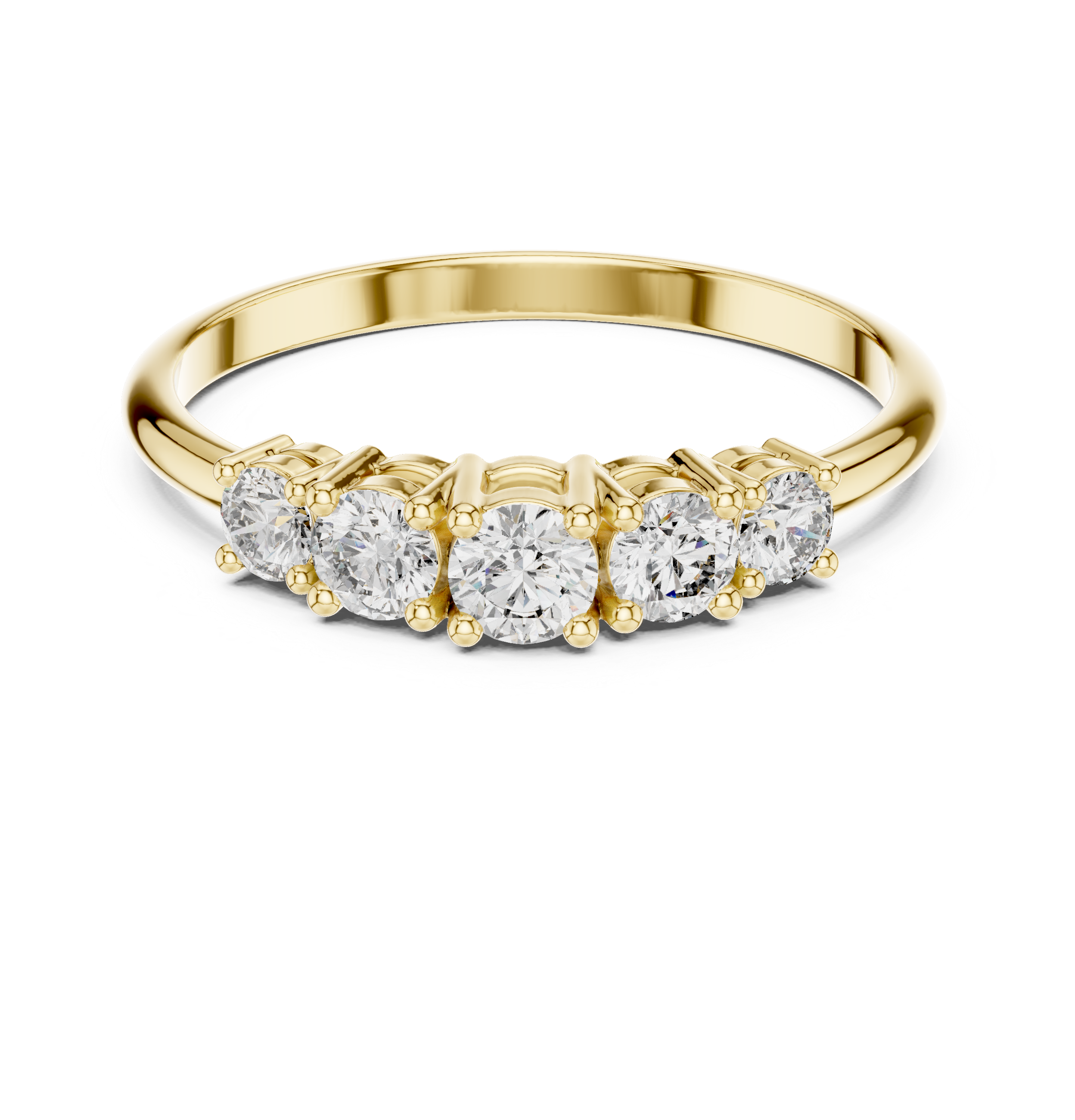 Gold Halo Setting Round Lab Grown Diamond Olyra Ring