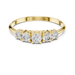 Gold Halo Setting Round Lab Grown Diamond Olyra Ring