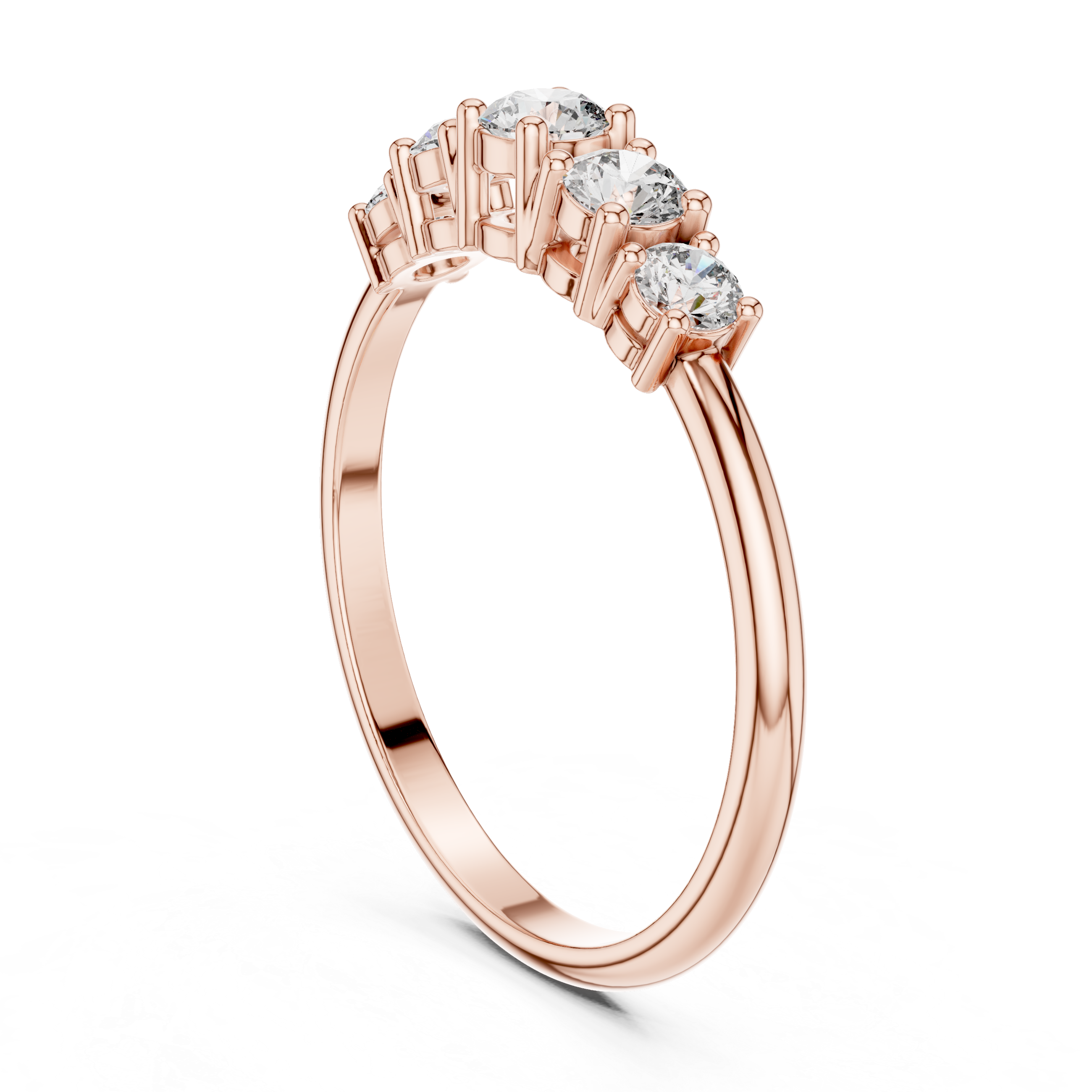 Gold Halo Setting Round Lab Grown Diamond Olyra Ring