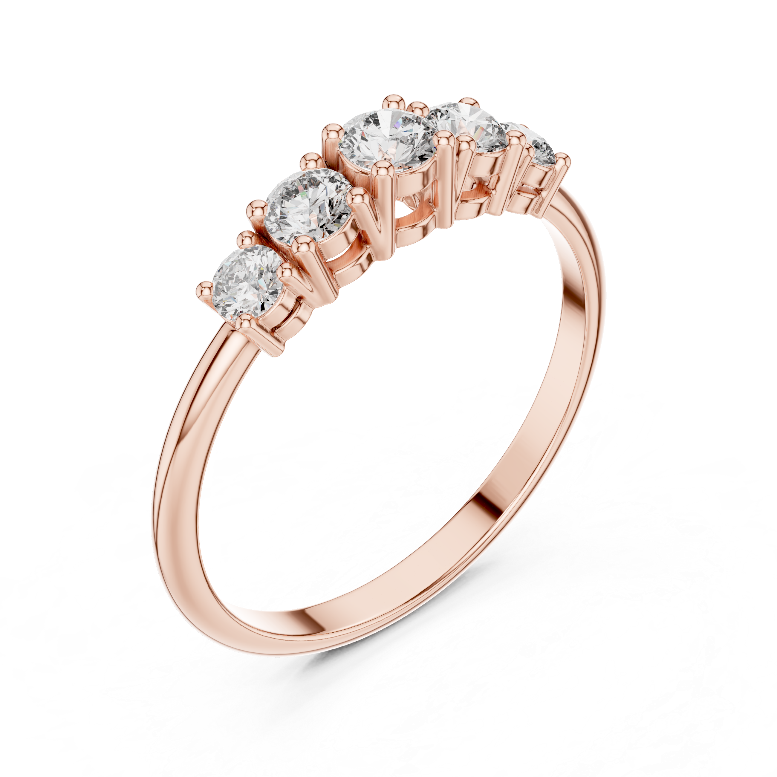 Gold Halo Setting Round Lab Grown Diamond Olyra Ring