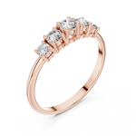 Gold Halo Setting Round Lab Grown Diamond Olyra Ring