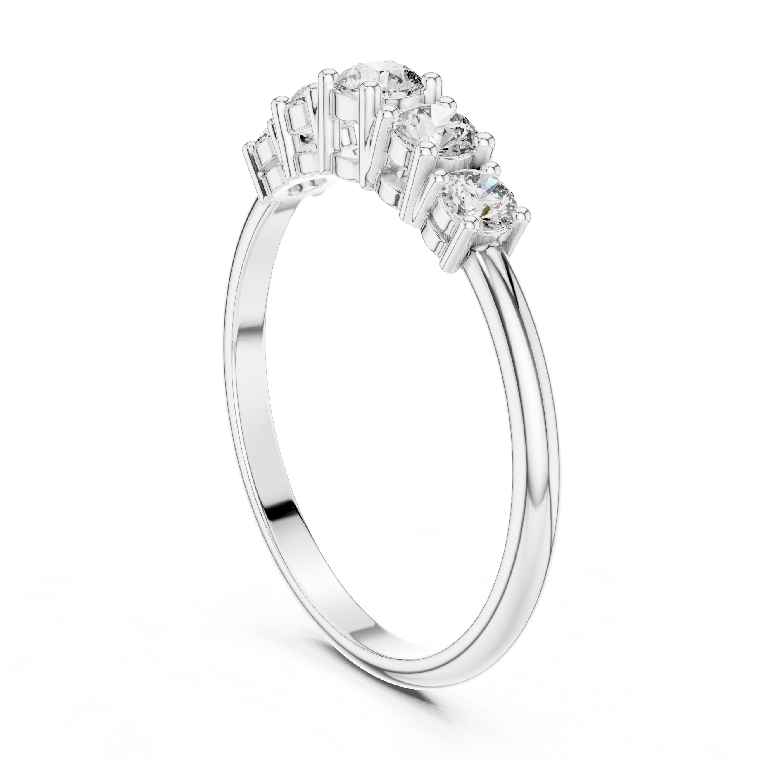 Gold Halo Setting Round Lab Grown Diamond Olyra Ring
