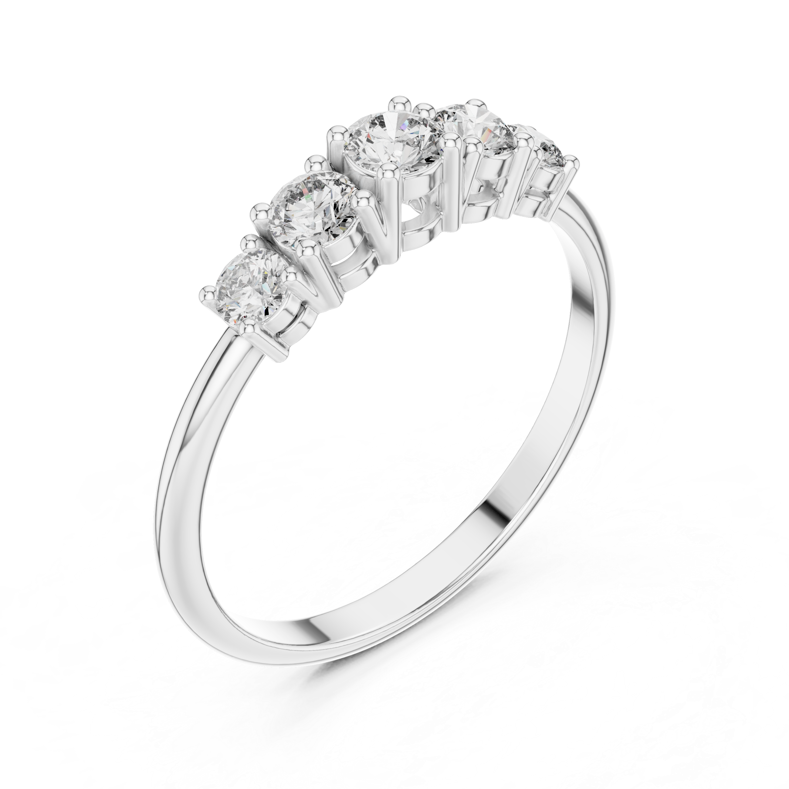 Gold Halo Setting Round Lab Grown Diamond Olyra Ring