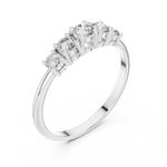 Gold Halo Setting Round Lab Grown Diamond Olyra Ring