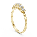 Gold Halo Setting Round Lab Grown Diamond Olyra Ring
