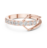 Gold Channel Setting Round Lab Grown Diamond Florin Ring