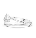 Gold Channel Setting Round Lab Grown Diamond Florin Ring