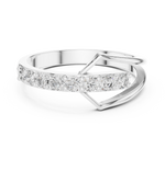 Gold Channel Setting Round Lab Grown Diamond Florin Ring