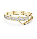 Gold Channel Setting Round Lab Grown Diamond Florin Ring