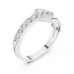 Gold Channel Setting Round Lab Grown Diamond Florin Ring