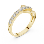 Gold Channel Setting Round Lab Grown Diamond Florin Ring