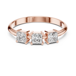Gold Three Stone Princess Lab Grown Diamond Aevra Ring