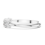 Gold Three Stone Princess Lab Grown Diamond Aevra Ring