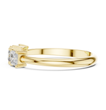 Gold Three Stone Princess Lab Grown Diamond Aevra Ring
