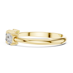 Gold Three Stone Princess Lab Grown Diamond Aevra Ring