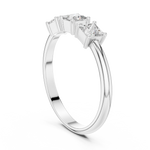 Gold Three Stone Princess Lab Grown Diamond Aevra Ring