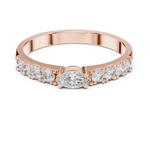 Gold Solitaire Pave Marquise Lab Grown Diamond Zyara Ring