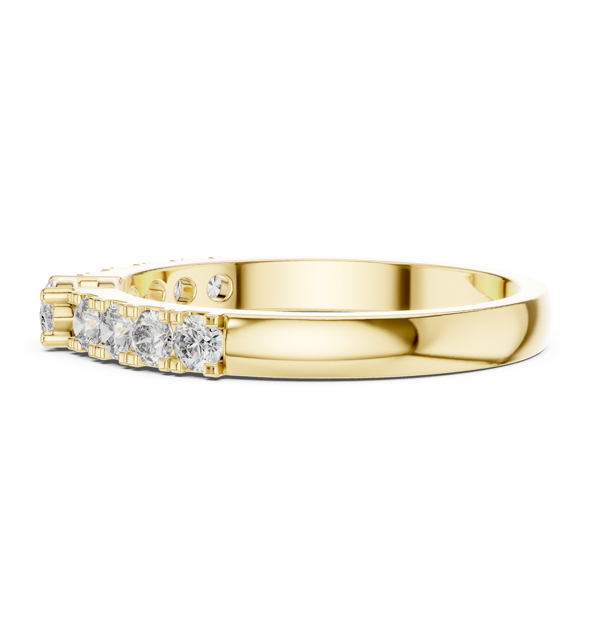 Gold Solitaire Pave Marquise Lab Grown Diamond Zyara Ring