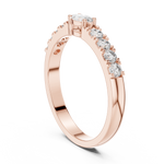 Gold Solitaire Pave Marquise Lab Grown Diamond Zyara Ring