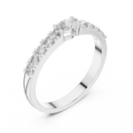 Gold Solitaire Pave Marquise Lab Grown Diamond Zyara Ring