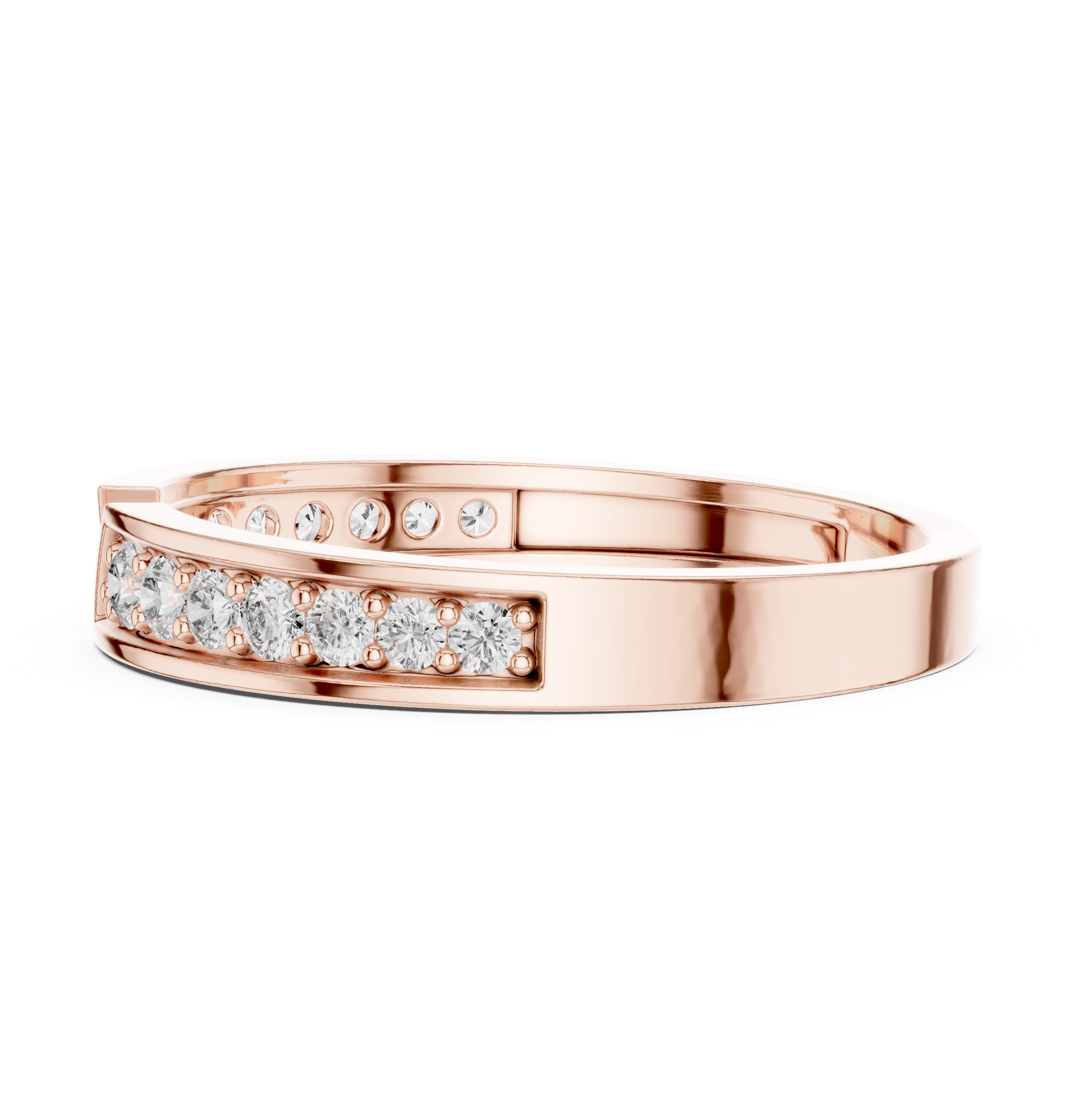 Gold Open Band Round Lab Grown Diamond Orvyn Ring