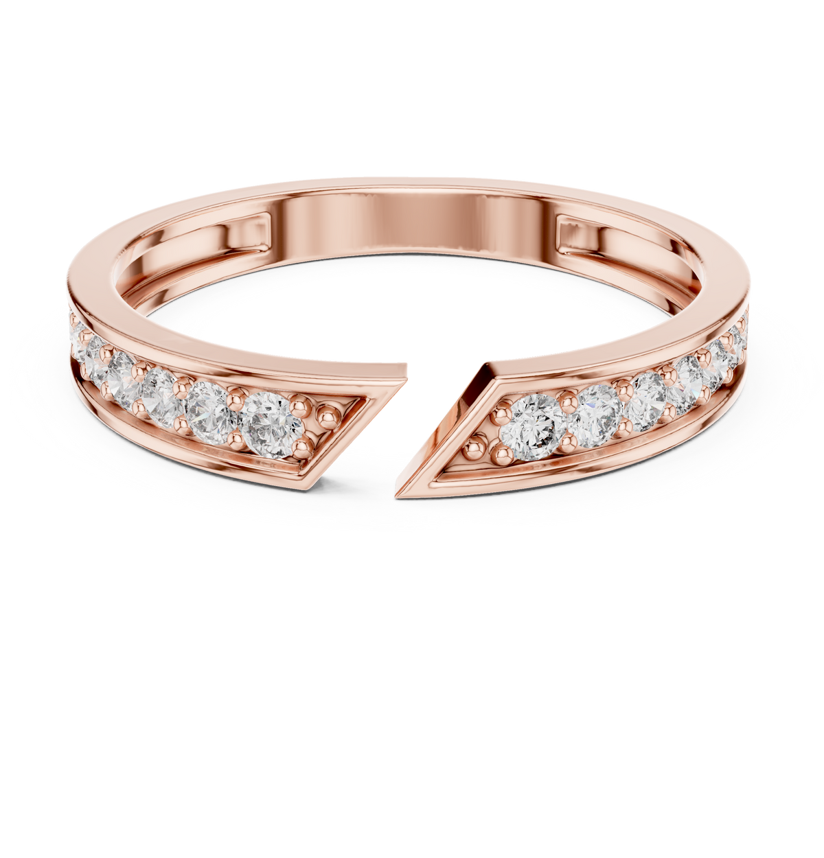 Gold Open Band Round Lab Grown Diamond Orvyn Ring