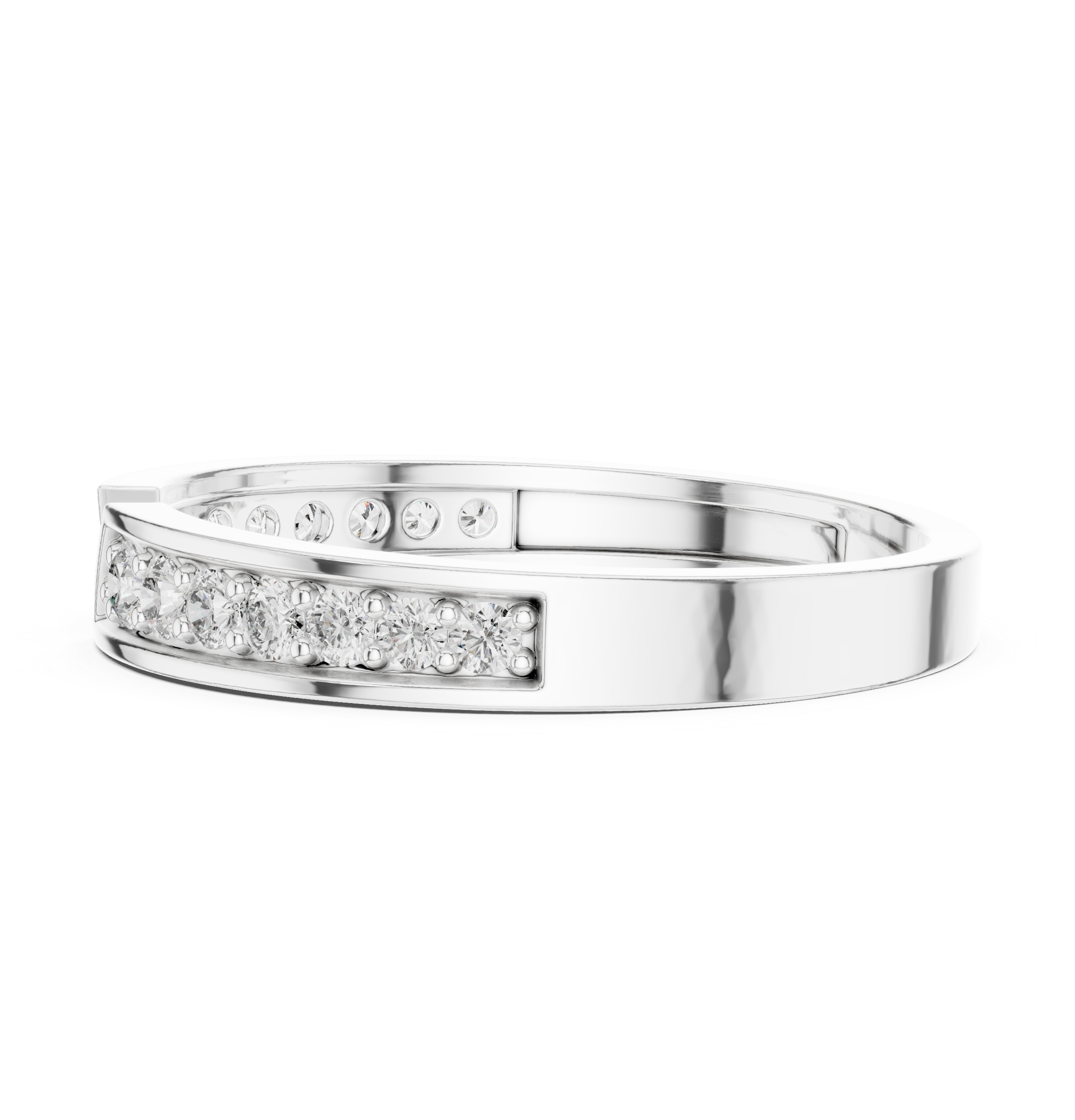 Gold Open Band Round Lab Grown Diamond Orvyn Ring