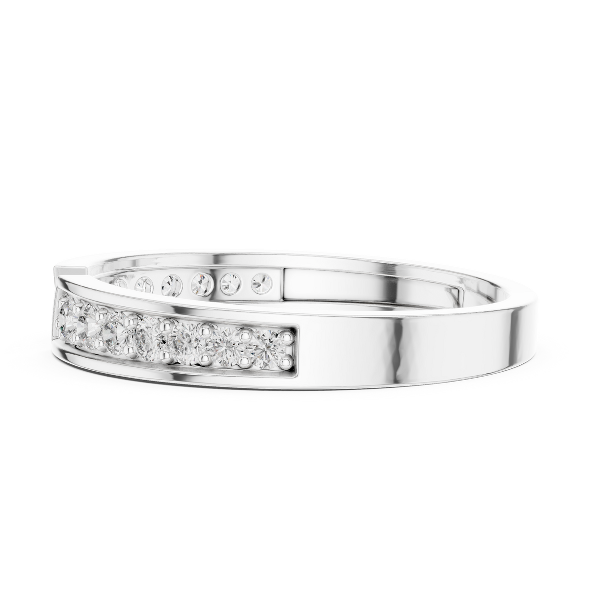 Gold Open Band Round Lab Grown Diamond Orvyn Ring