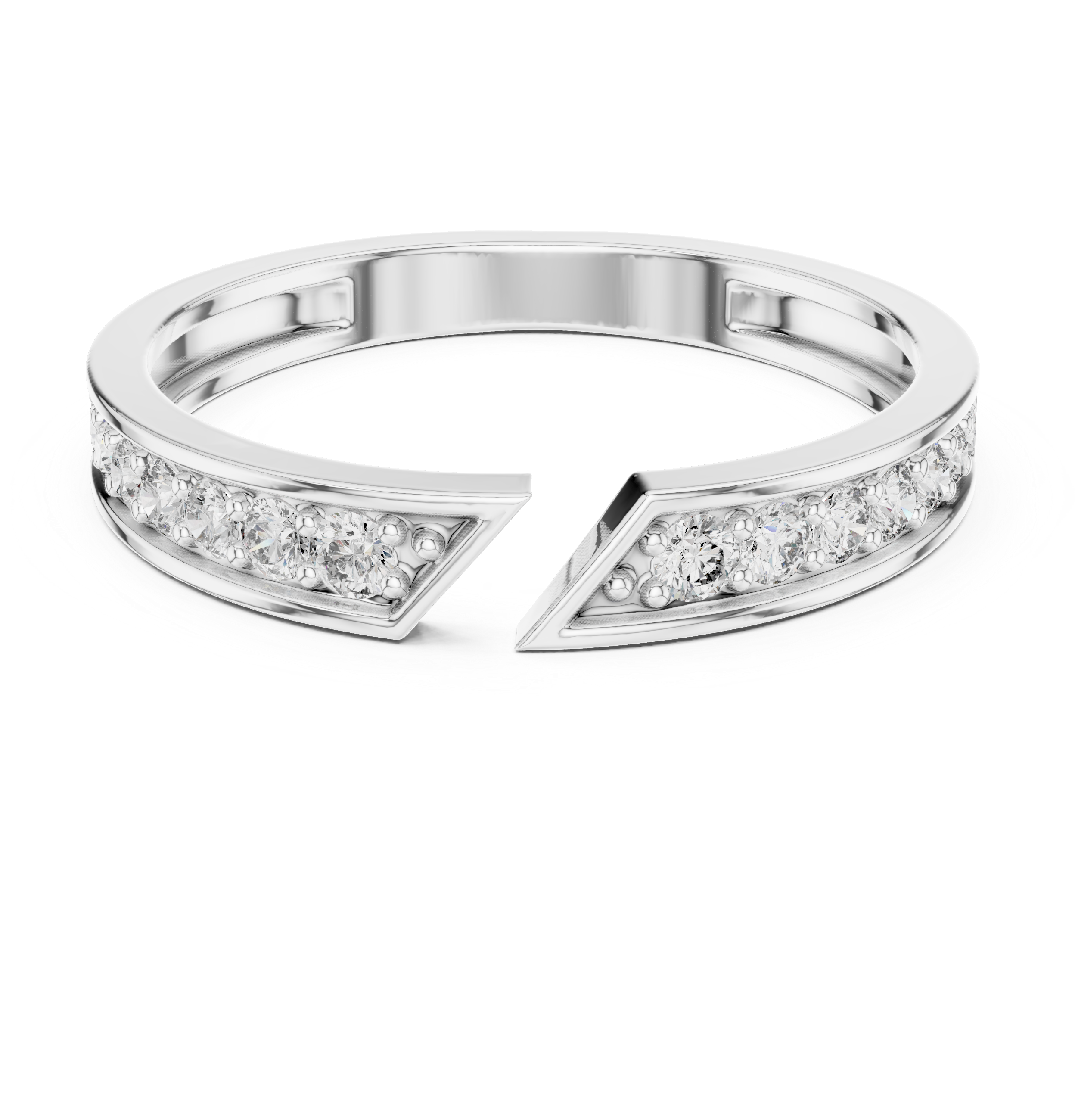 Gold Open Band Round Lab Grown Diamond Orvyn Ring