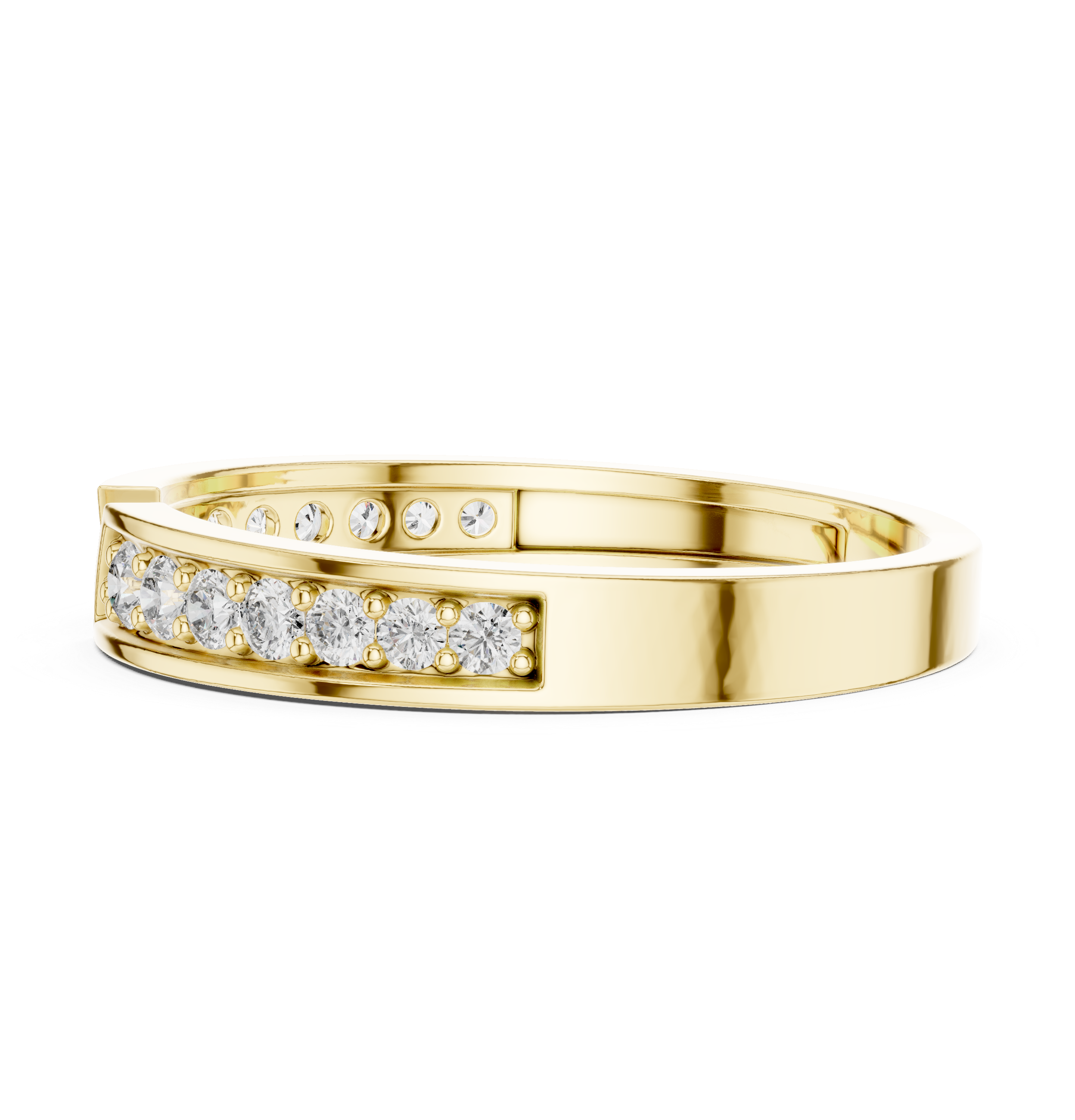 Gold Open Band Round Lab Grown Diamond Orvyn Ring