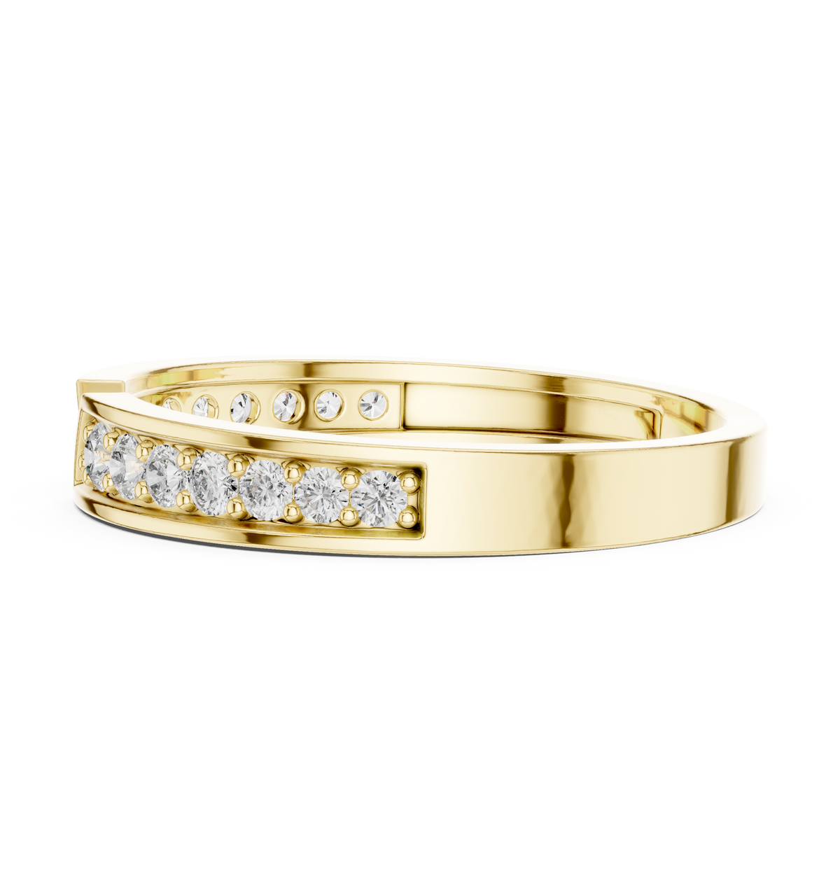 Gold Open Band Round Lab Grown Diamond Orvyn Ring