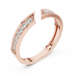 Gold Open Band Round Lab Grown Diamond Orvyn Ring