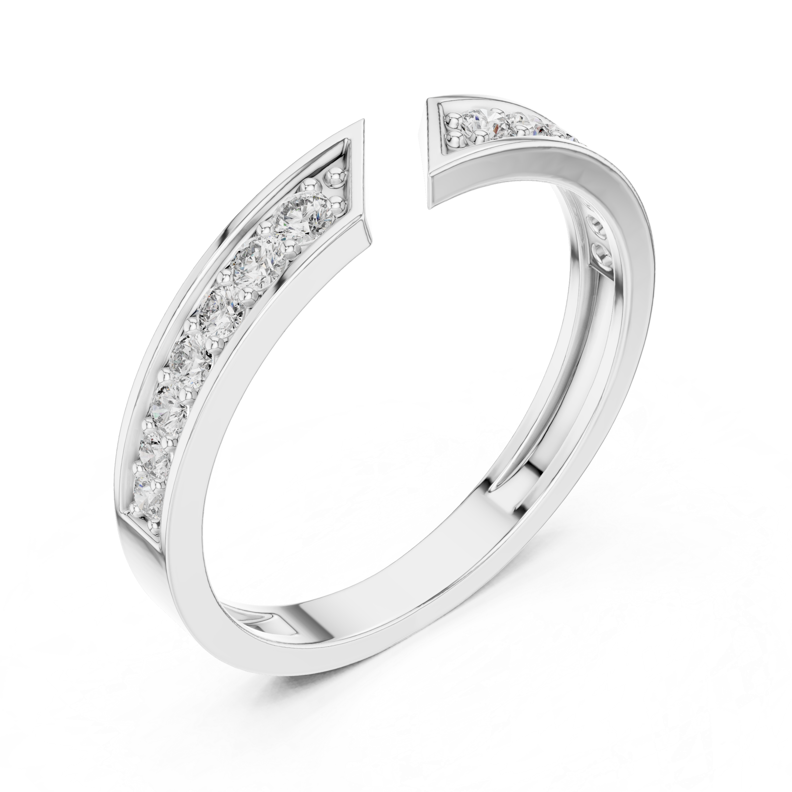 Gold Open Band Round Lab Grown Diamond Orvyn Ring