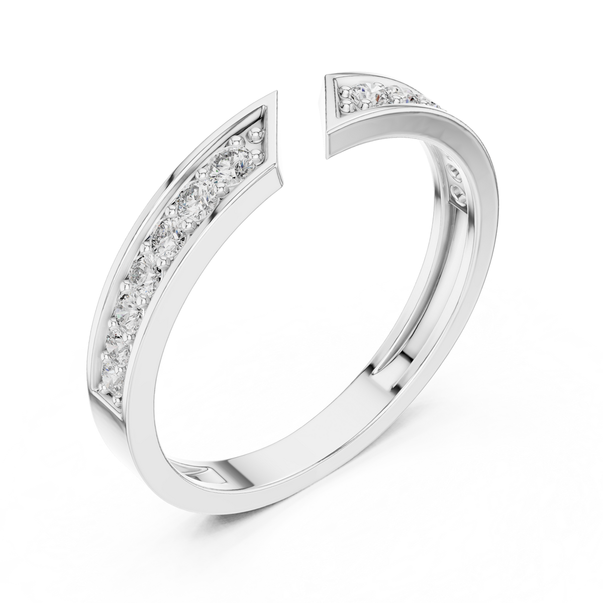 Gold Open Band Round Lab Grown Diamond Orvyn Ring